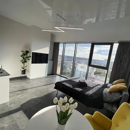 아파트 Hanza Tower - Scandia Apartment, 16 Floor, Sunset View *