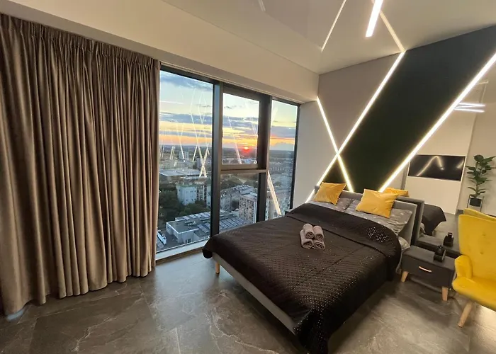 Апартаменты Hanza Tower - Scandia Apartment, 16 Floor, Sunset View