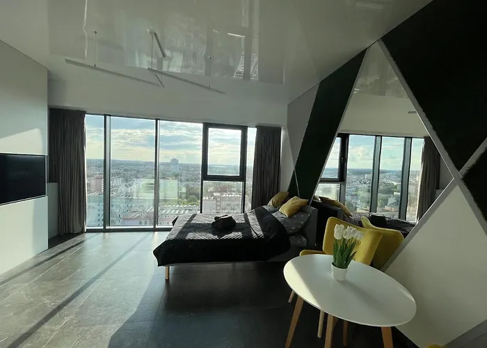 Hanza Tower - Scandia Apartment, 16 Floor, Sunset View *