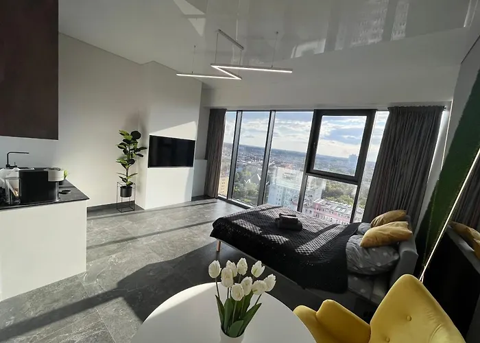 Апартаменты Hanza Tower - Scandia Apartment, 16 Floor, Sunset View *